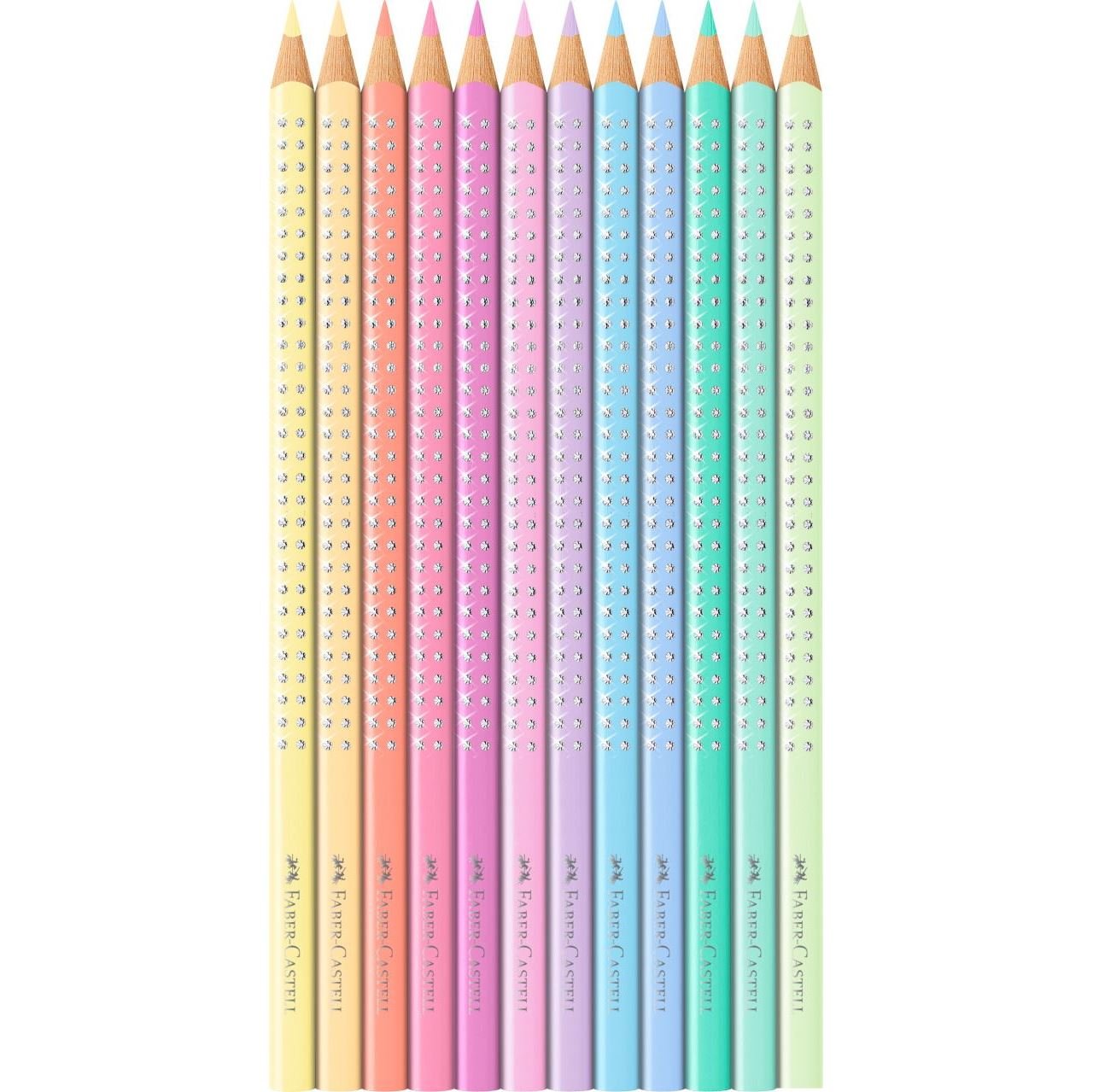 Lápices De Colores Faber-Camell Sparkle Pamel 12 Metales.