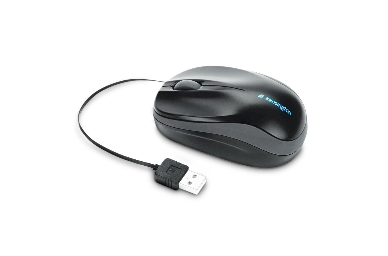 Kensington Raton Optico Retractil Pro Fit, Para Portatil, Negro, 2 Años,