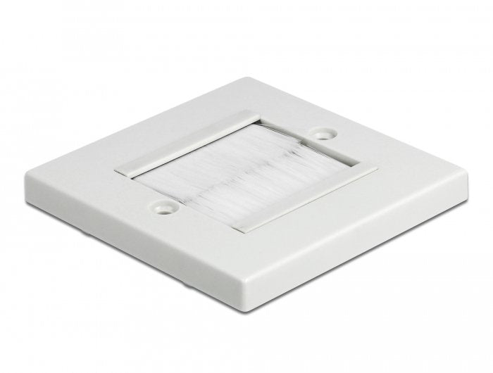 Delock Cablemanagement Abdeckblende 86 X 86 Mm Mit Weissen Bürstenstreifen