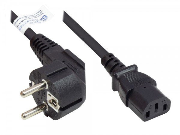 Good Connections Schutzkontakt-Stecker Gew.- C13 Schw. 1,5m