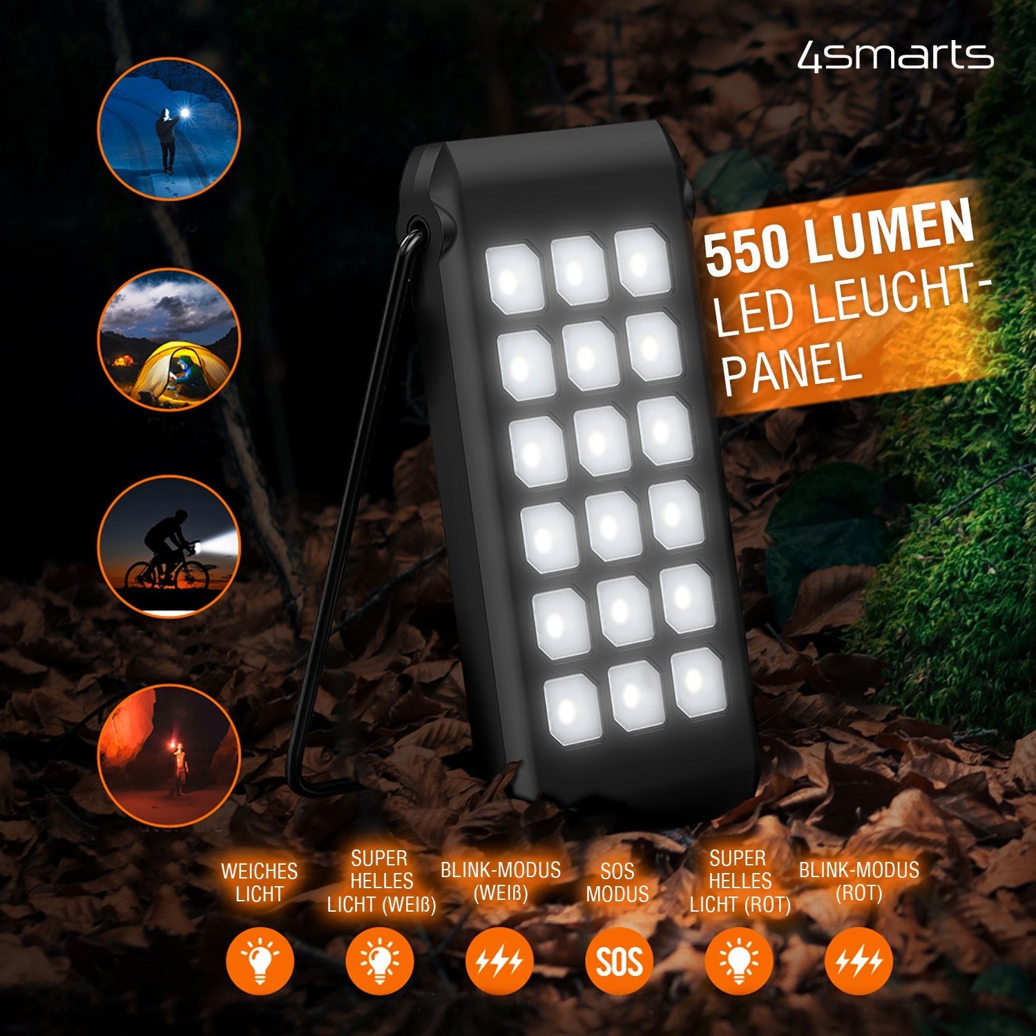 EAN 4252011900220 - 4smarts TitanPack Flex Polímero de litio 10000 mAh Negro, Naranja imagen 9