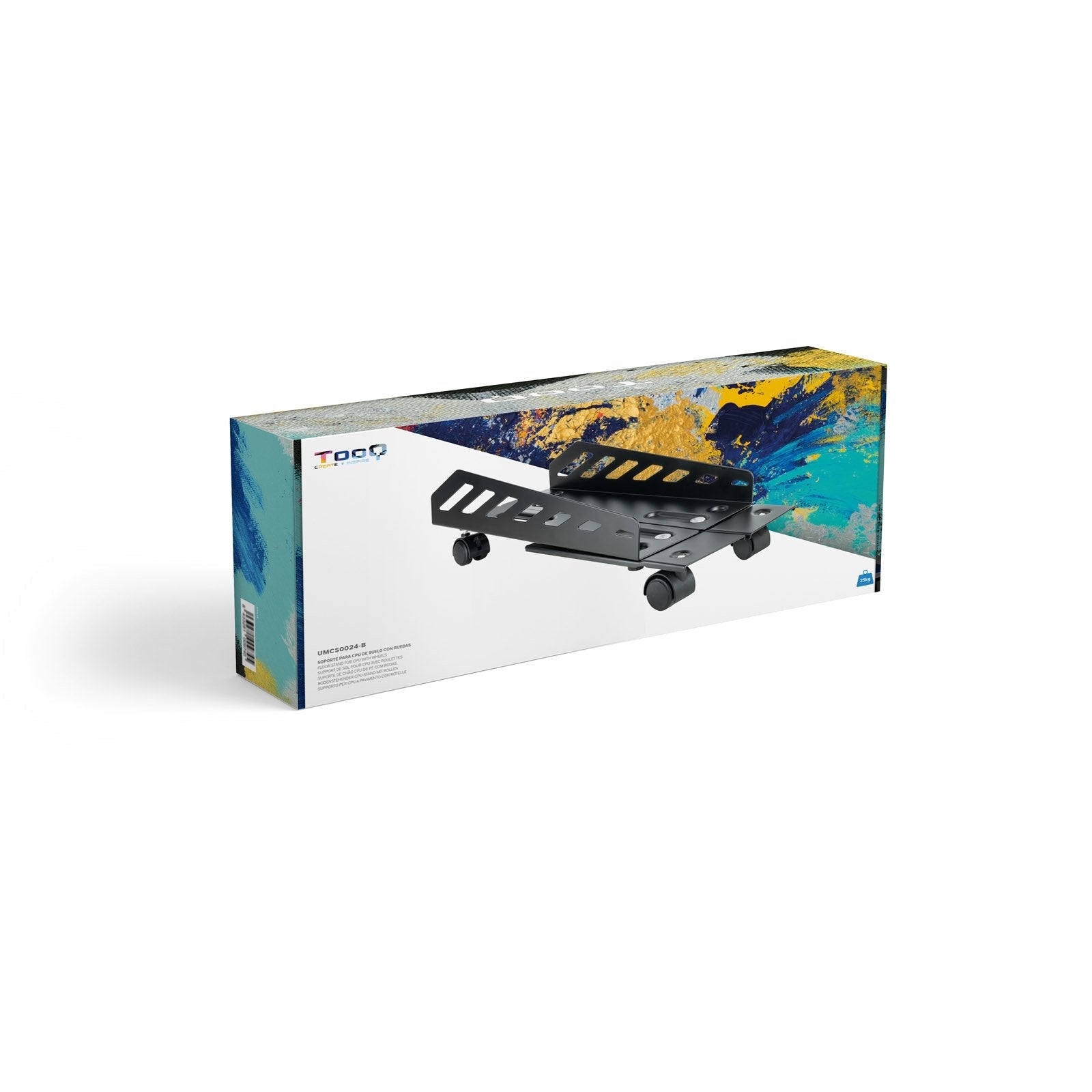 Soporte Para Cpu De Suelo Ruedas Plegable Negro