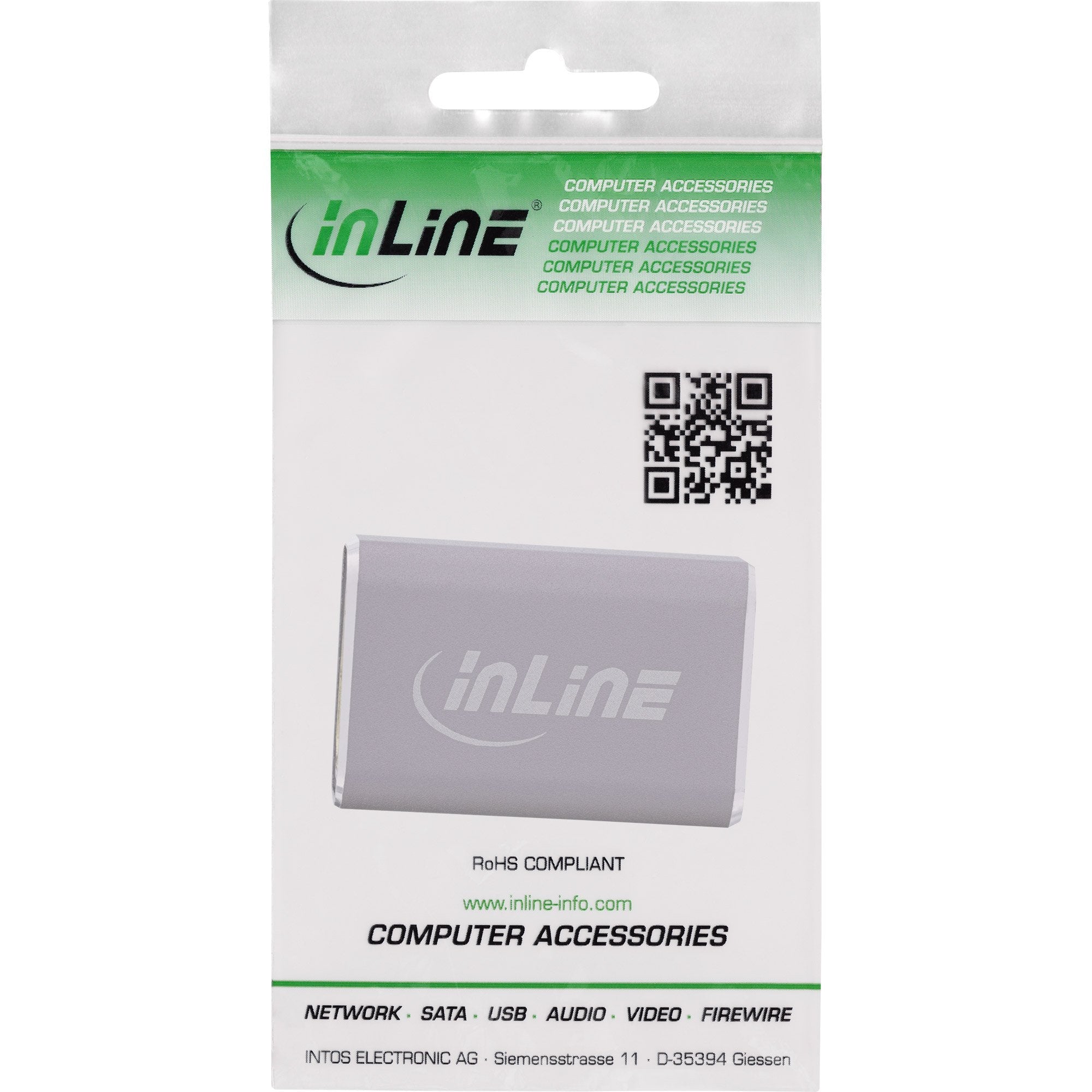 EAN 4043718338184 - InLine 17991A cambiador de género para cable HDMI A Gris imagen 3