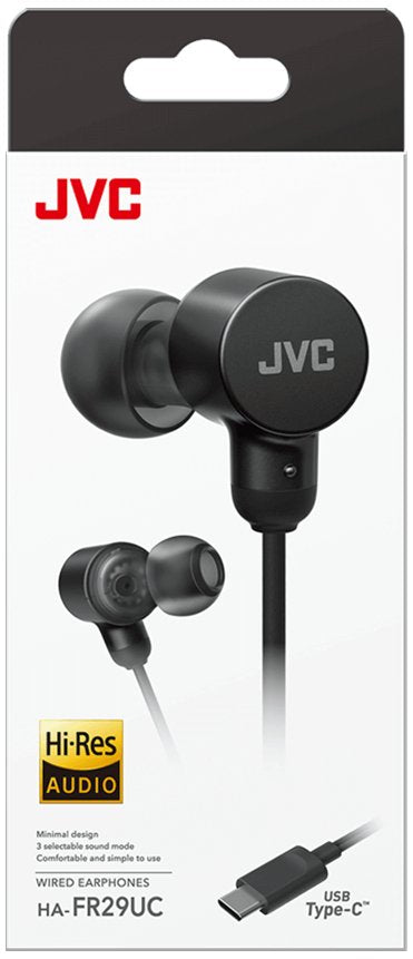 EAN 4975769482526 - JVC HAFR29UCA Auriculares Alámbrico Dentro de oído Llamadas/Música USB Tipo C Negro imagen 3
