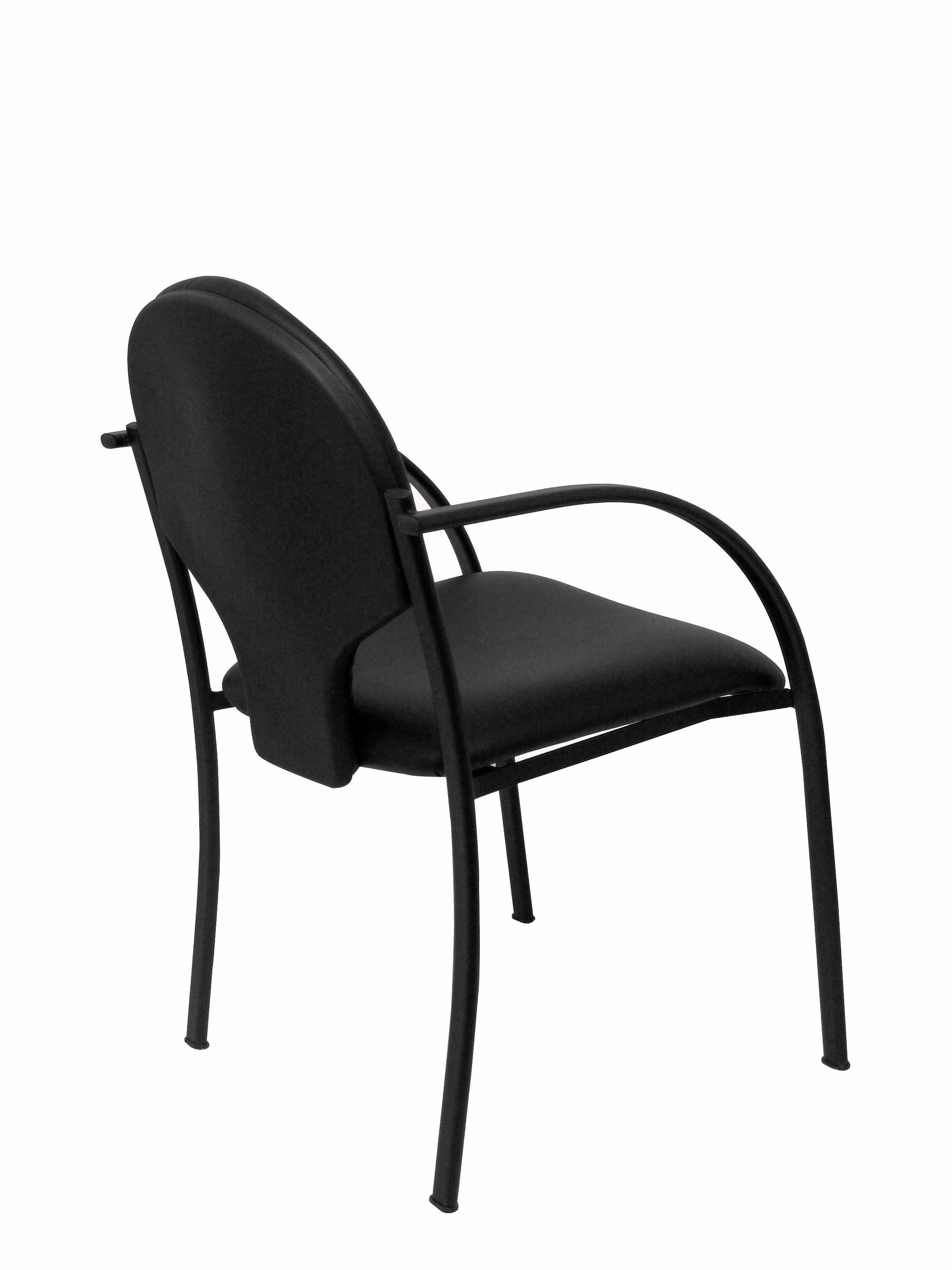 Pack 2 Sillas Hellin Chasis Negro Similpiel Negro