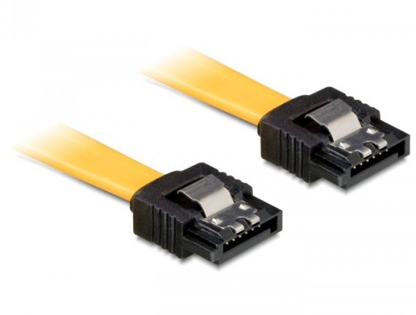 EAN 4043619828081 - DeLOCK 0.2m SATA M/M cable de SATA 0,2 m Amarillo imagen 1