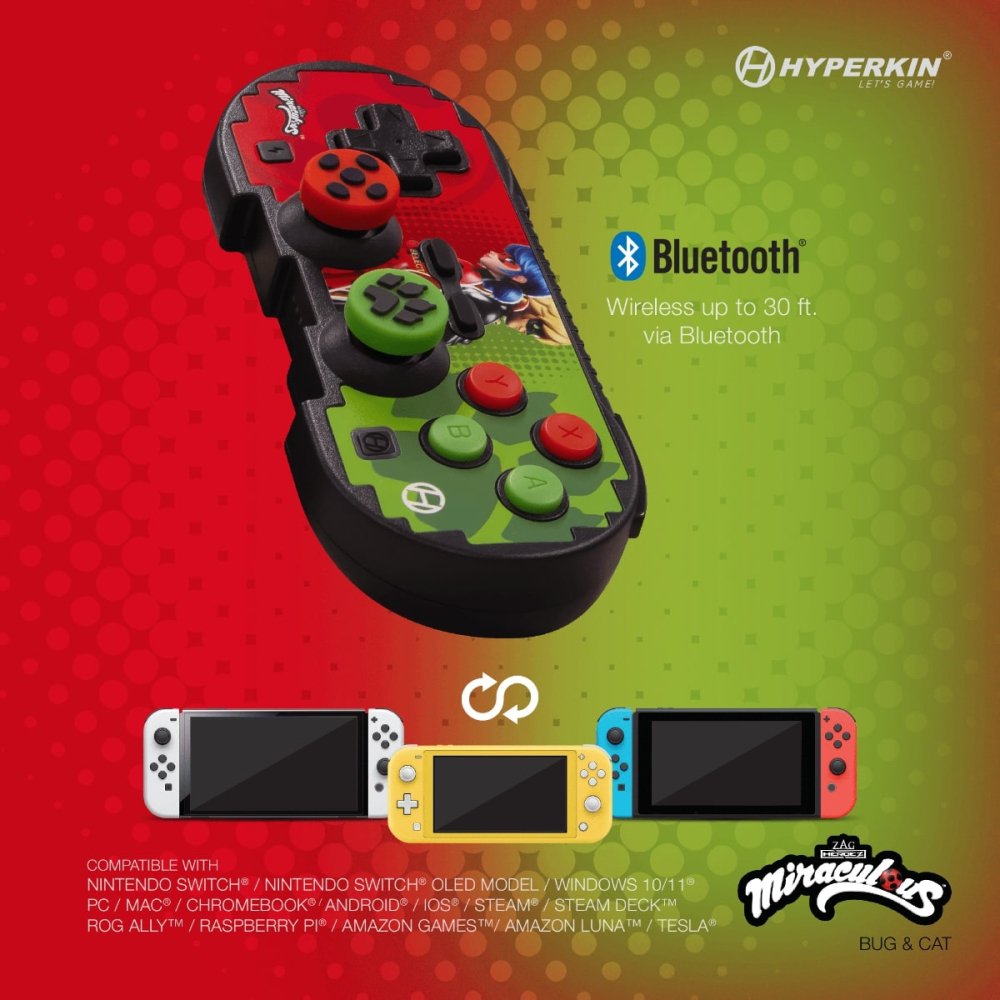 EAN 0810007714424 - Hyperkin Pixel Art Verde, Rojo Bluetooth Gamepad Nintendo Switch, Nintendo Switch Lite, Nintendo Switch O imagen 5