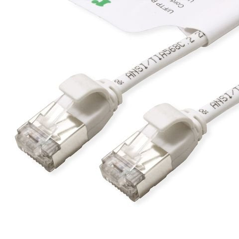 Roline Verde U Ftp Cable De Red Cat.6a (Class Ea), Lsoh, Slim, Wei, 0,5 M