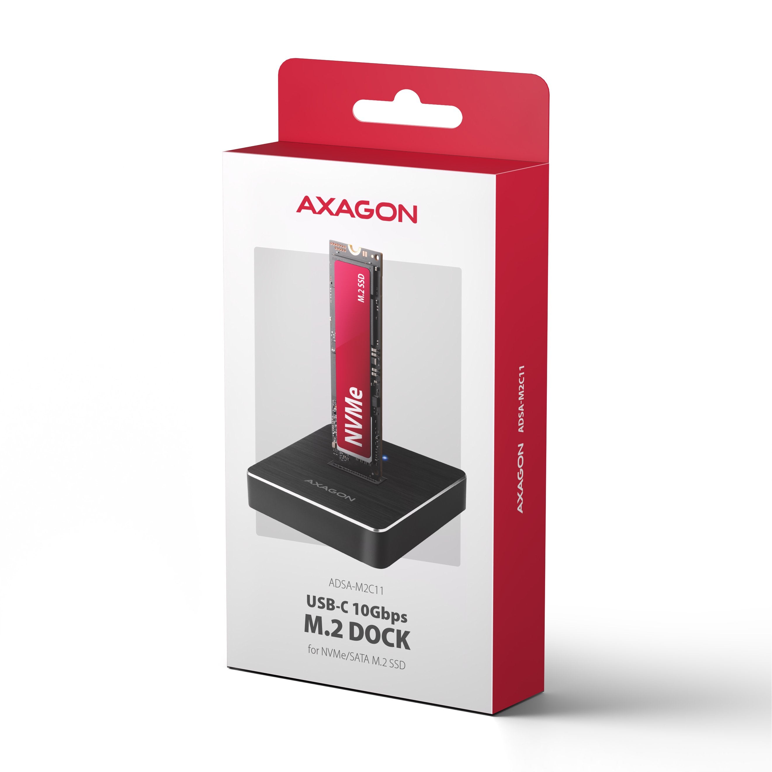Adsa-M2c11 Base De Conexión Usb-C 3.2 Gen 2 Alu - 1 X Nvme /Sata M.2 10gbps