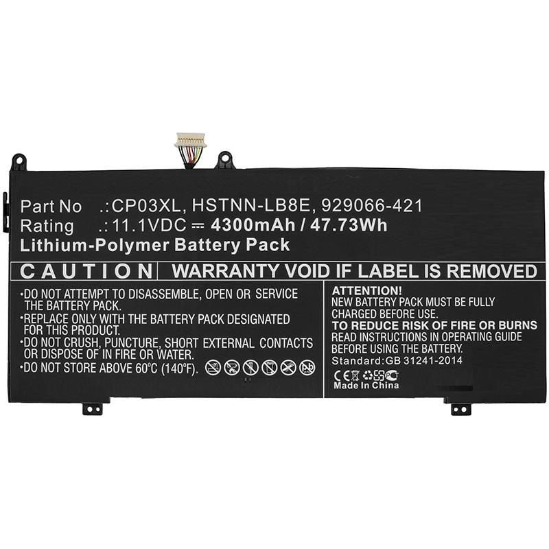 Laptop Battery For Hp 48wh  Li-Pol 11.1v 4300mah Black