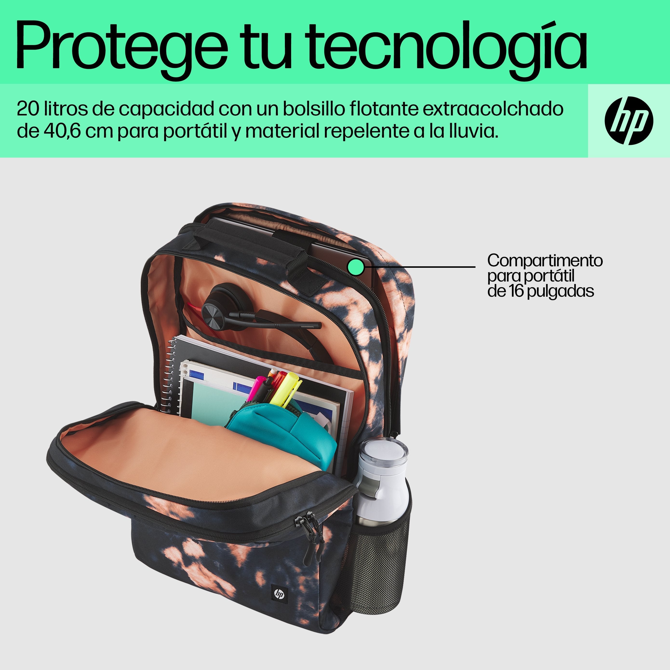 Hp Mochila Campus Xl  16,1 "Con Teñido Anudado