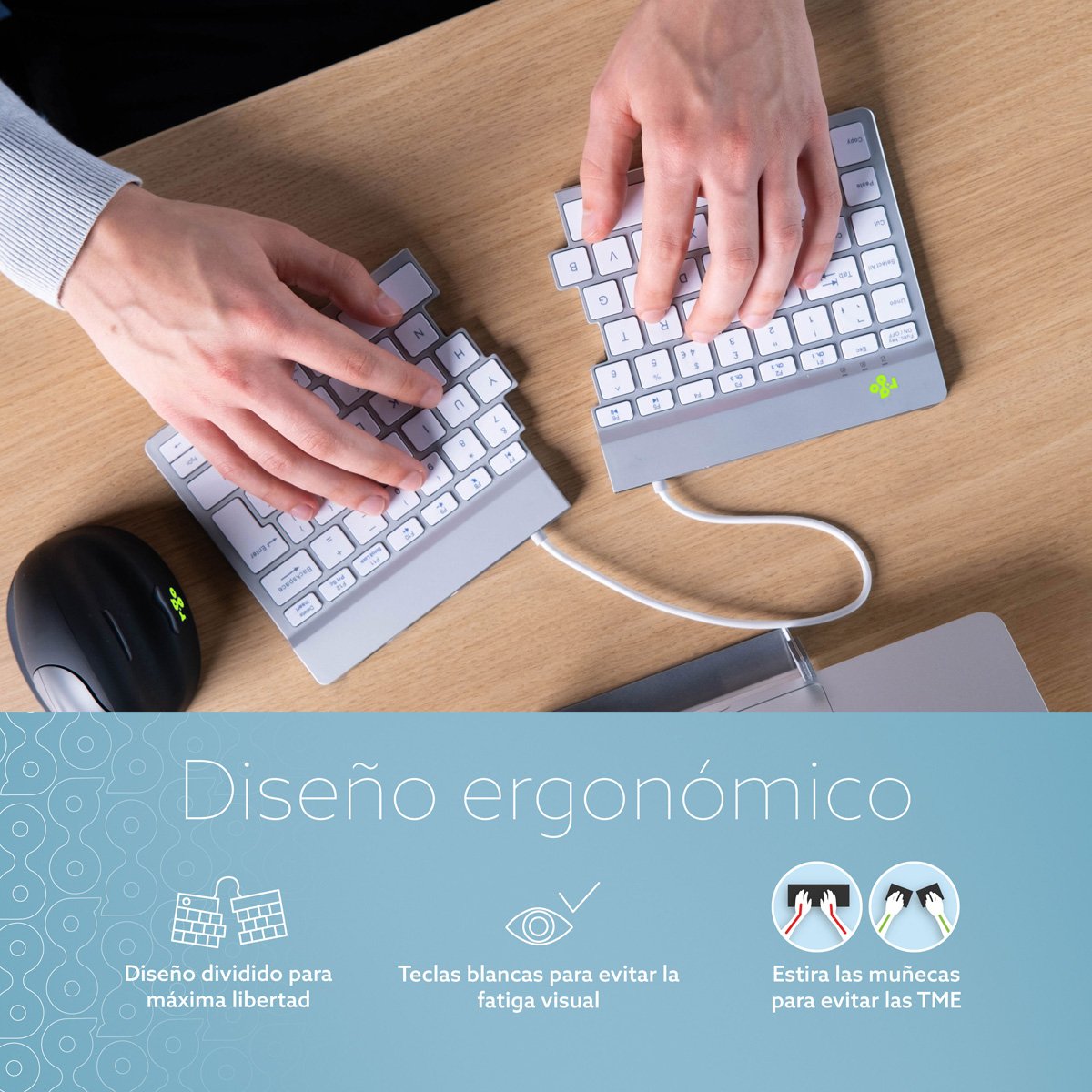 EAN 8719274492146 - R-Go Tools RGOSBNDWLWH teclado Oficina Nórdico imagen 11