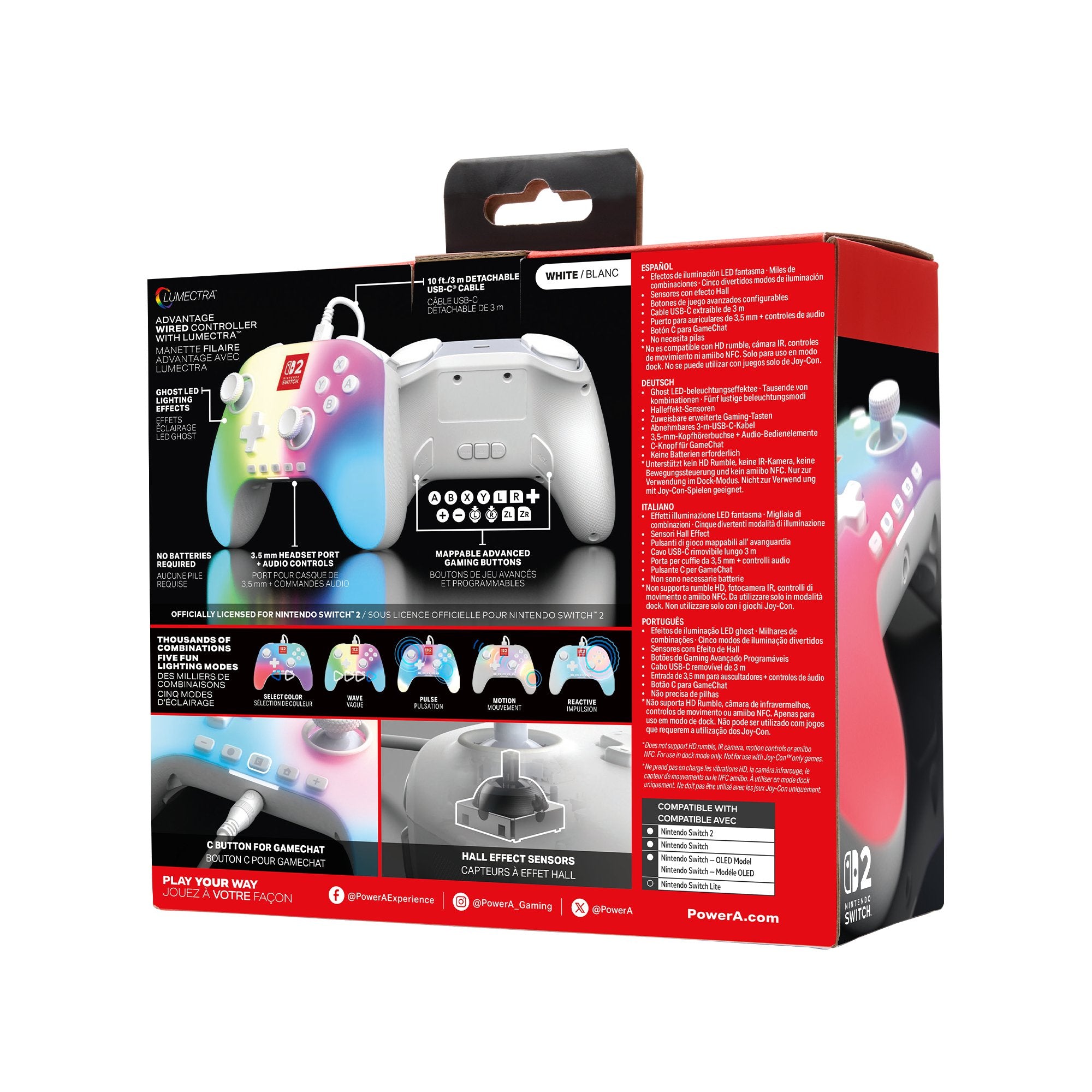 EAN 0617885152917 - PowerA Advantage Blanco USB Gamepad Analógico/Digital Nintendo Switch 2 imagen 5