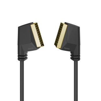 Cable Hama Essential De Audio Y Video - Longitud 1.5m - 2x Euroconector Scart - Contactos Chapados En Oro - Negro