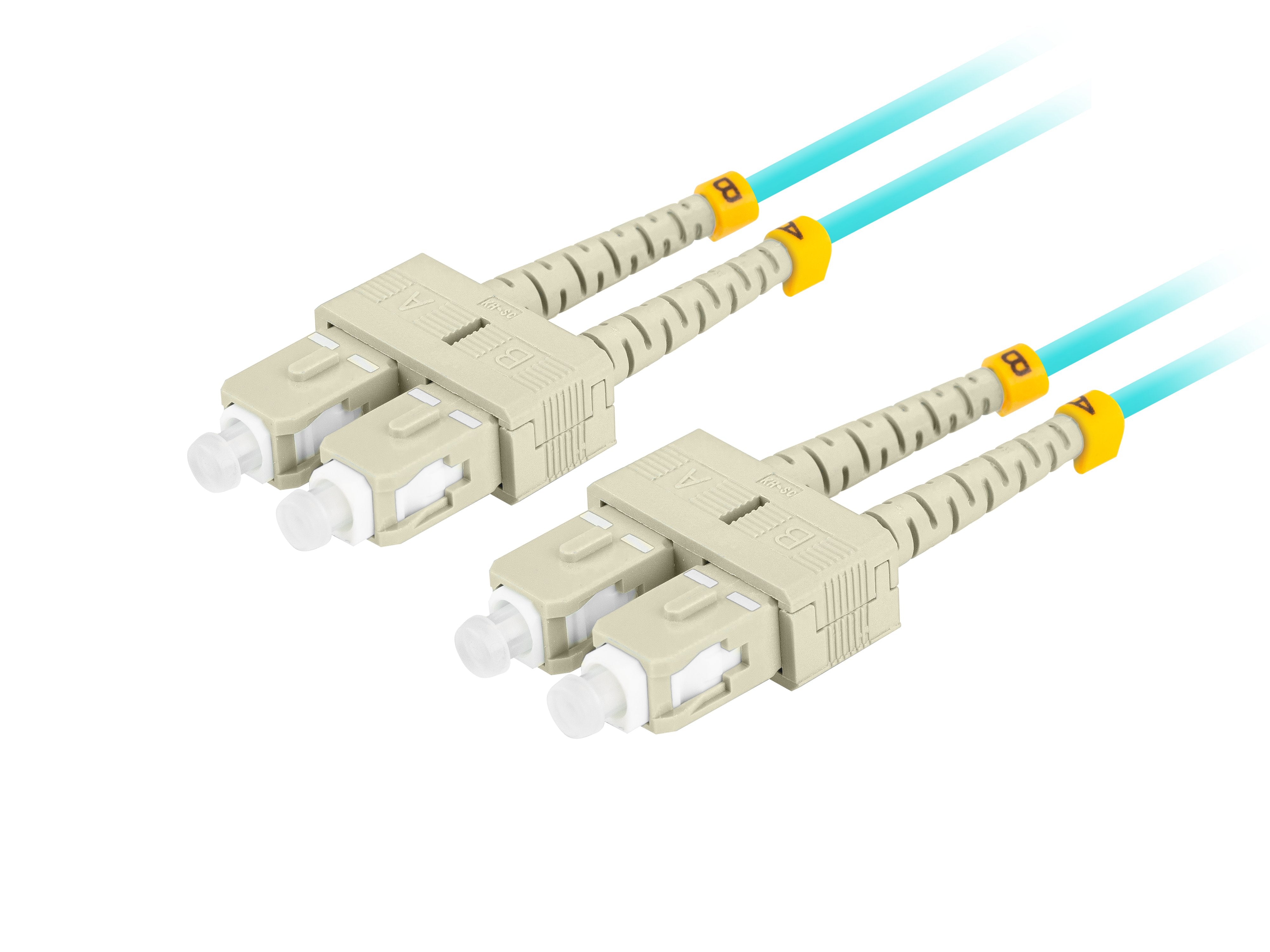 Cable Fibra Óptica 5m Lanberg Multi Sc/Upc-Sc/Upc Duplex Om3 50/125 Lszh Azul