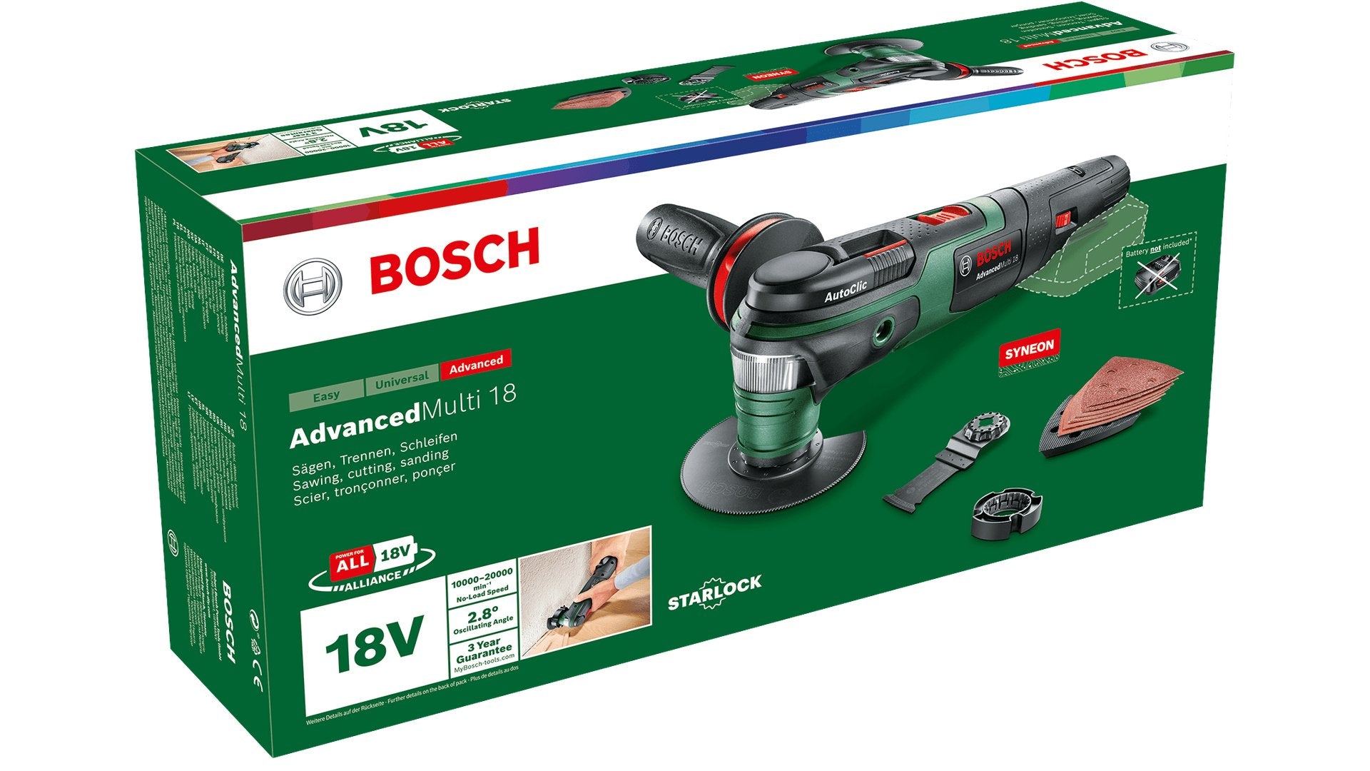EAN 3165140843966 - Bosch AdvancedMulti 18 Negro, Verde imagen 2