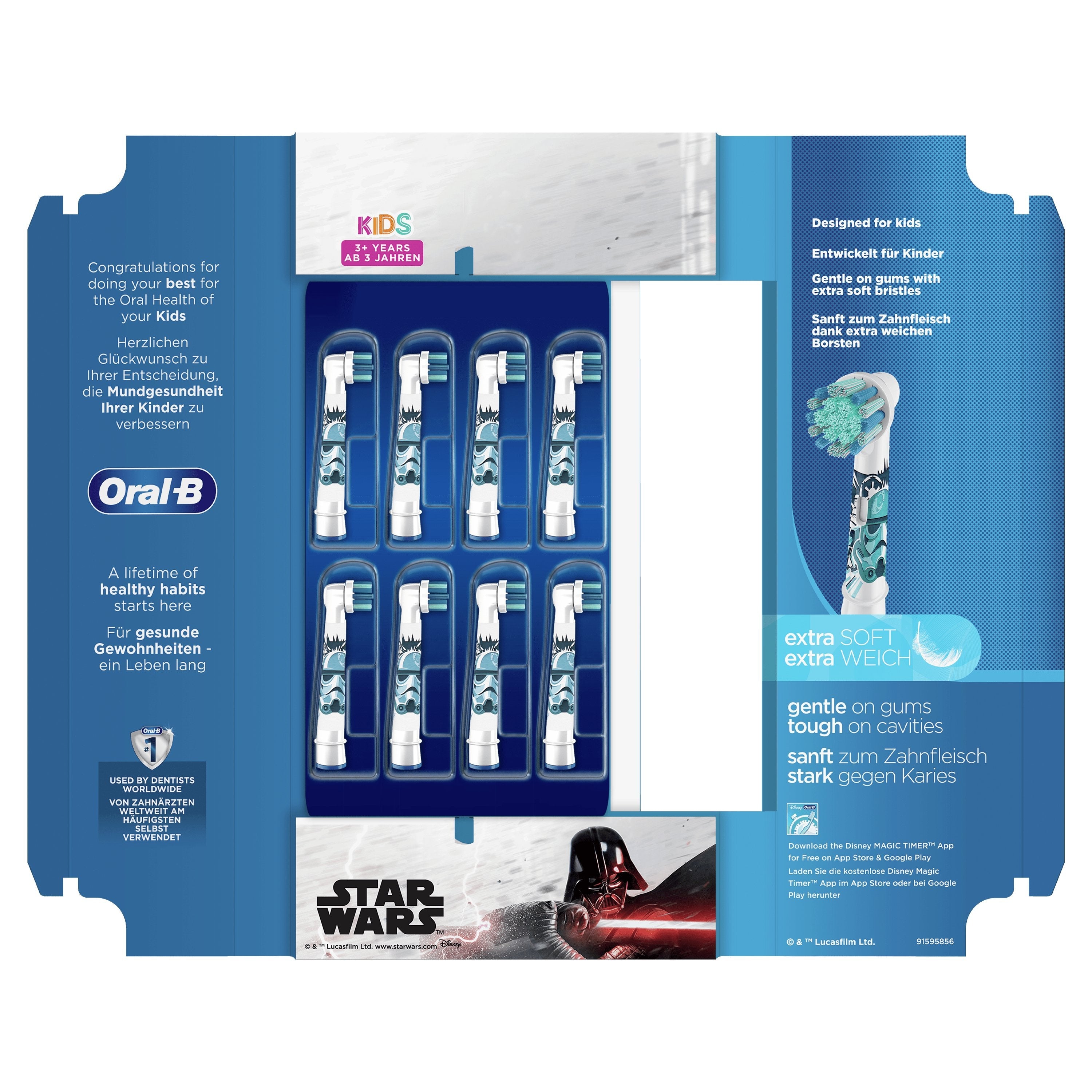 Cabezales De Cepillo Braun Kids Star Wars 8pcs