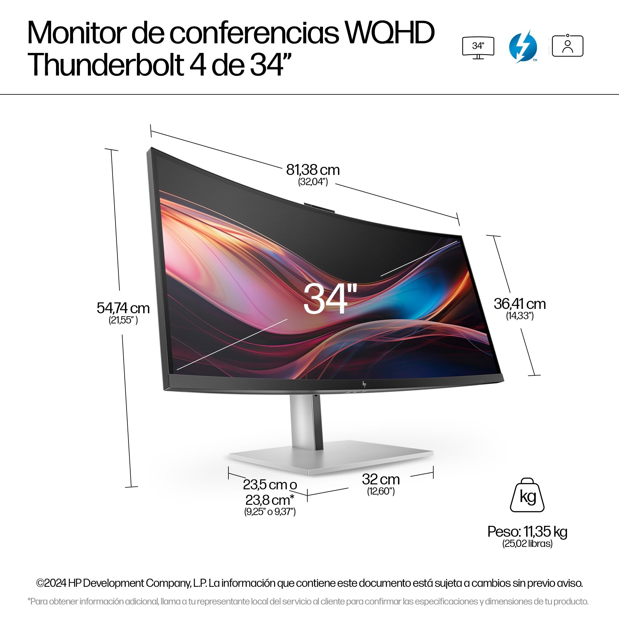 EAN 5715063476598 - HP Series 7 Pro 734pm pantalla para PC 86,4 cm (34") 3440 x 1440 Pixeles Wide Quad HD LCD Plata imagen 5
