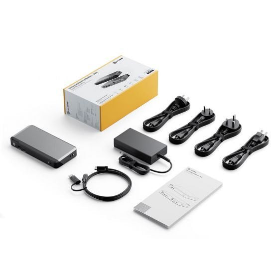 Alogic Duprdx2-100 Base Para Portátil Y Replicador De Puertos Alámbrico Usb 3.2 Gen 1 [3.1 Gen 1] Type-C Negro, Gris