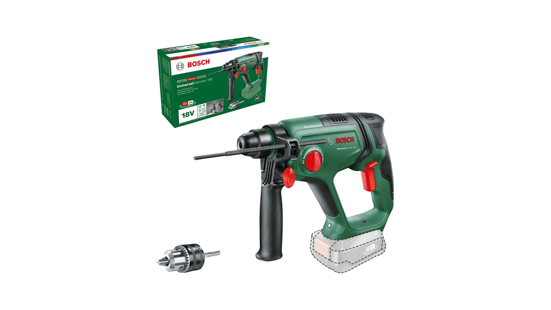 EAN 4053423233322 - Bosch UniversalHammer 18V 2000 RPM SDS Plus imagen 3