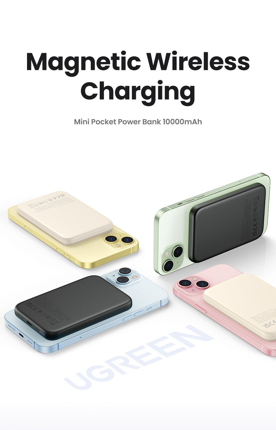 EAN 6941876222087 - Ugreen 25208 batería externa 10000 mAh Cargador inalámbrico Beige imagen 2