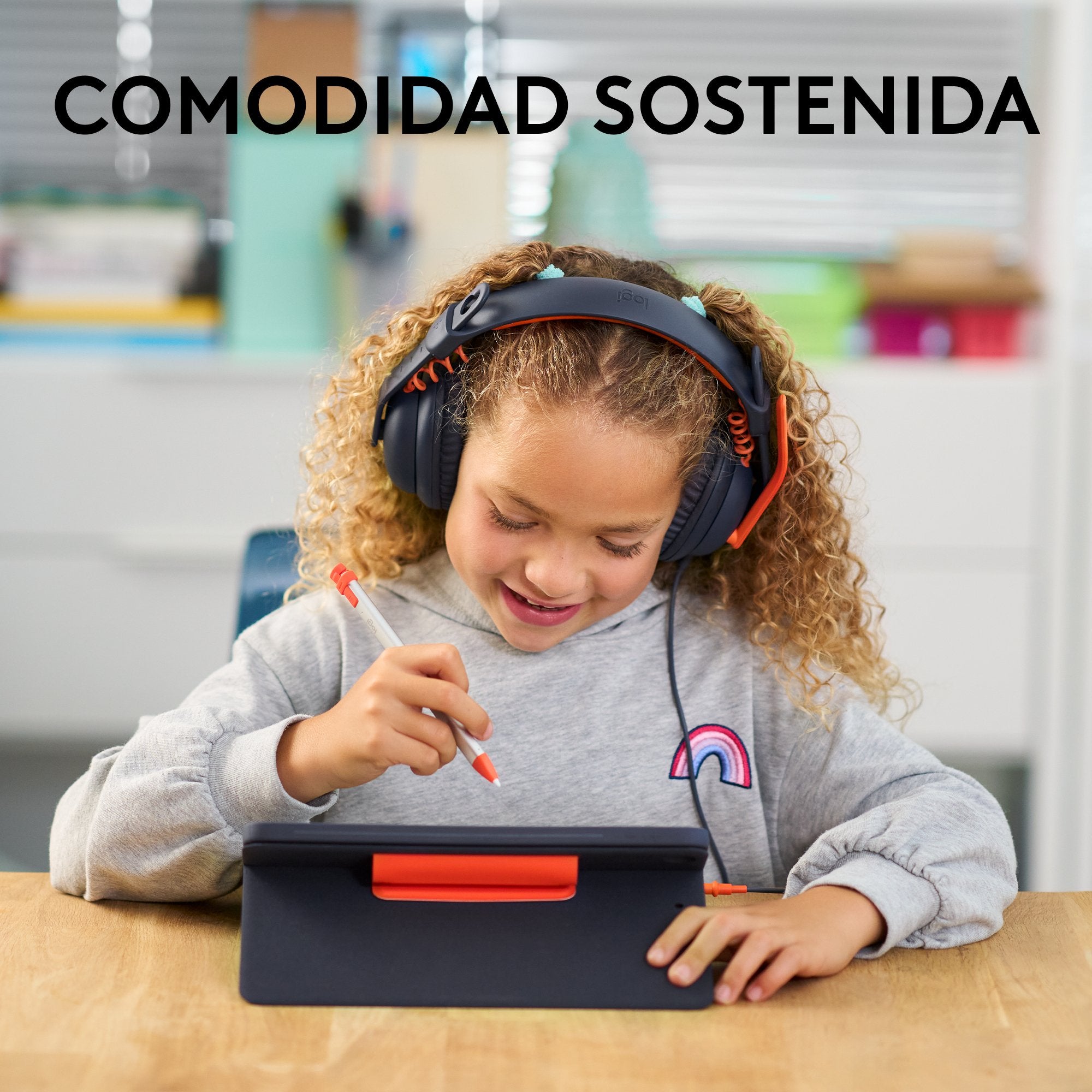EAN 0097855190680 - Logitech Zone Learn Auriculares Alámbrico Diadema Educación Azul, Naranja imagen 6