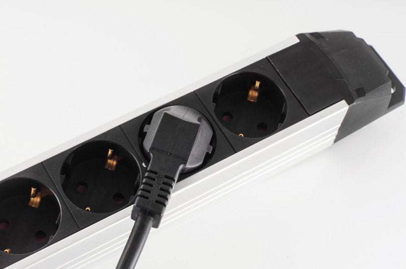 4er Regleta De Enchufes Alu 2x Usb Negro
