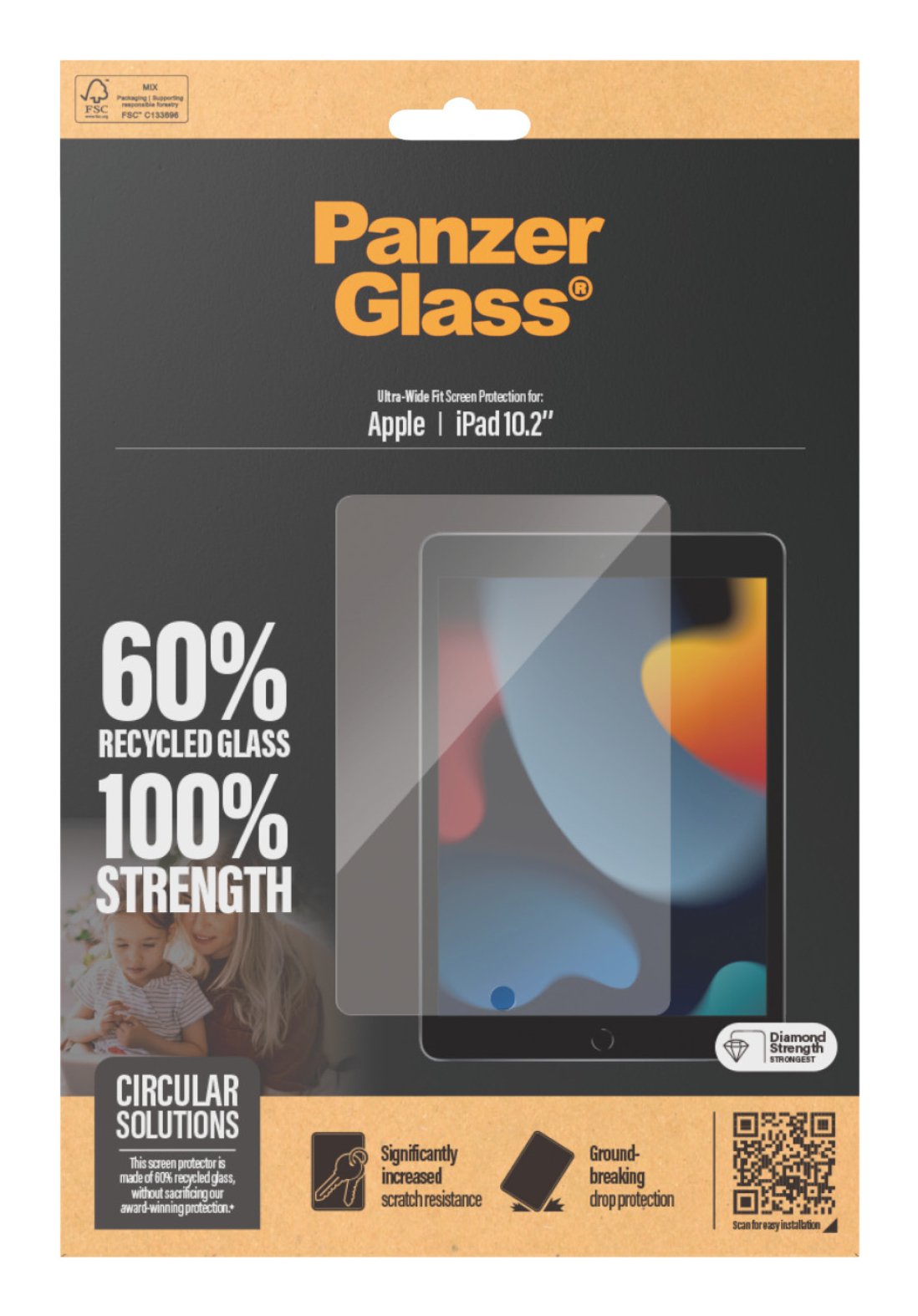 EAN 5715685000324 - PanzerGlass ® Screen Protector iPad 10.2'' (2019-2021) | Ultra-Wide Fit Protector de pantalla Apple 1 pie imagen 3