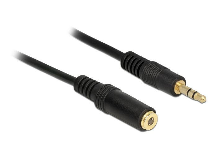 Cable Delock 3.5mm M-F, 0.5m De Audio 0,5 M 3,5mm Negro