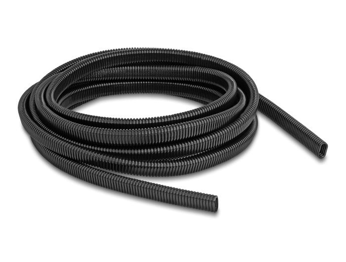 Delock 60619 Conducto De Protección De Cables De Plástico En Forma Ovalada Flexible 13,6 X 6,3 Mm - Longitud 5 M Negro
