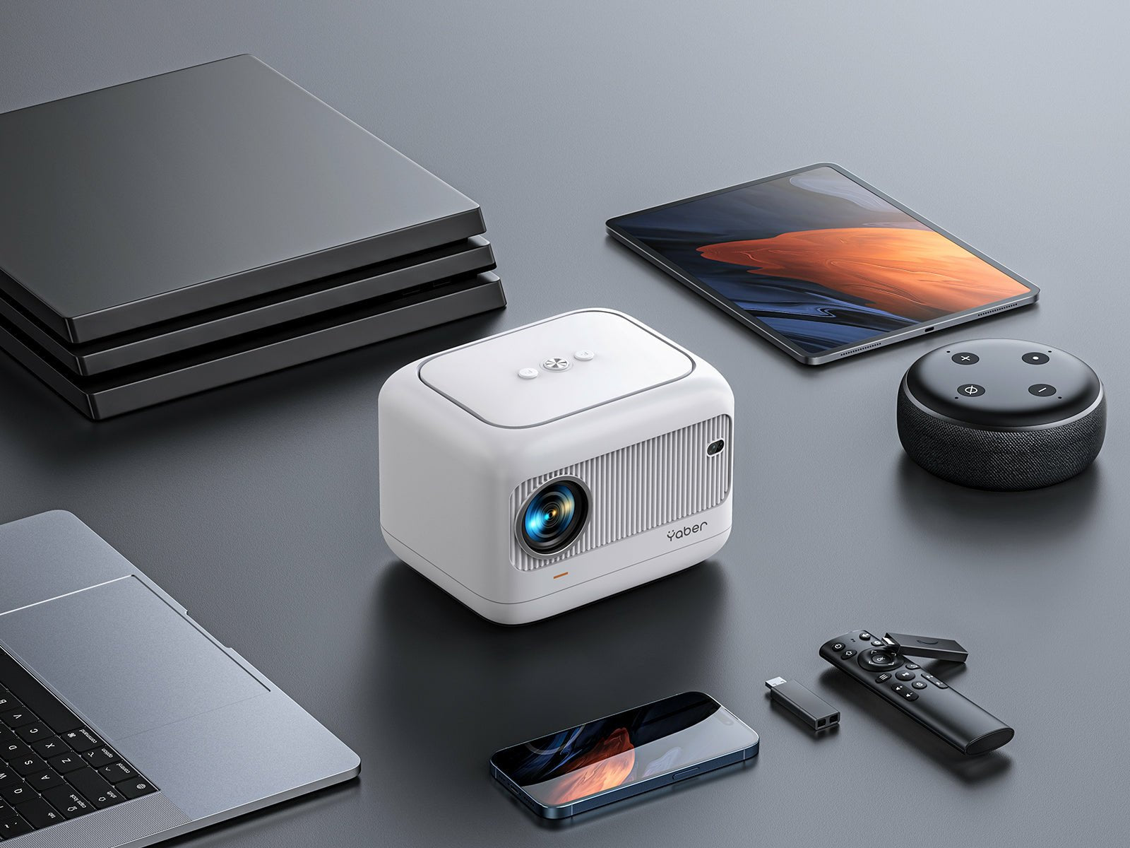 Proyector  Yaber L1 Smart Hd Wifi 6 Blanco