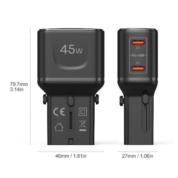 EAN 8021735224549 - Celly MULTIPLUGSL45W cargador de dispositivo móvil Auriculares, Smartphone, Tableta Negro Corriente alter imagen 5