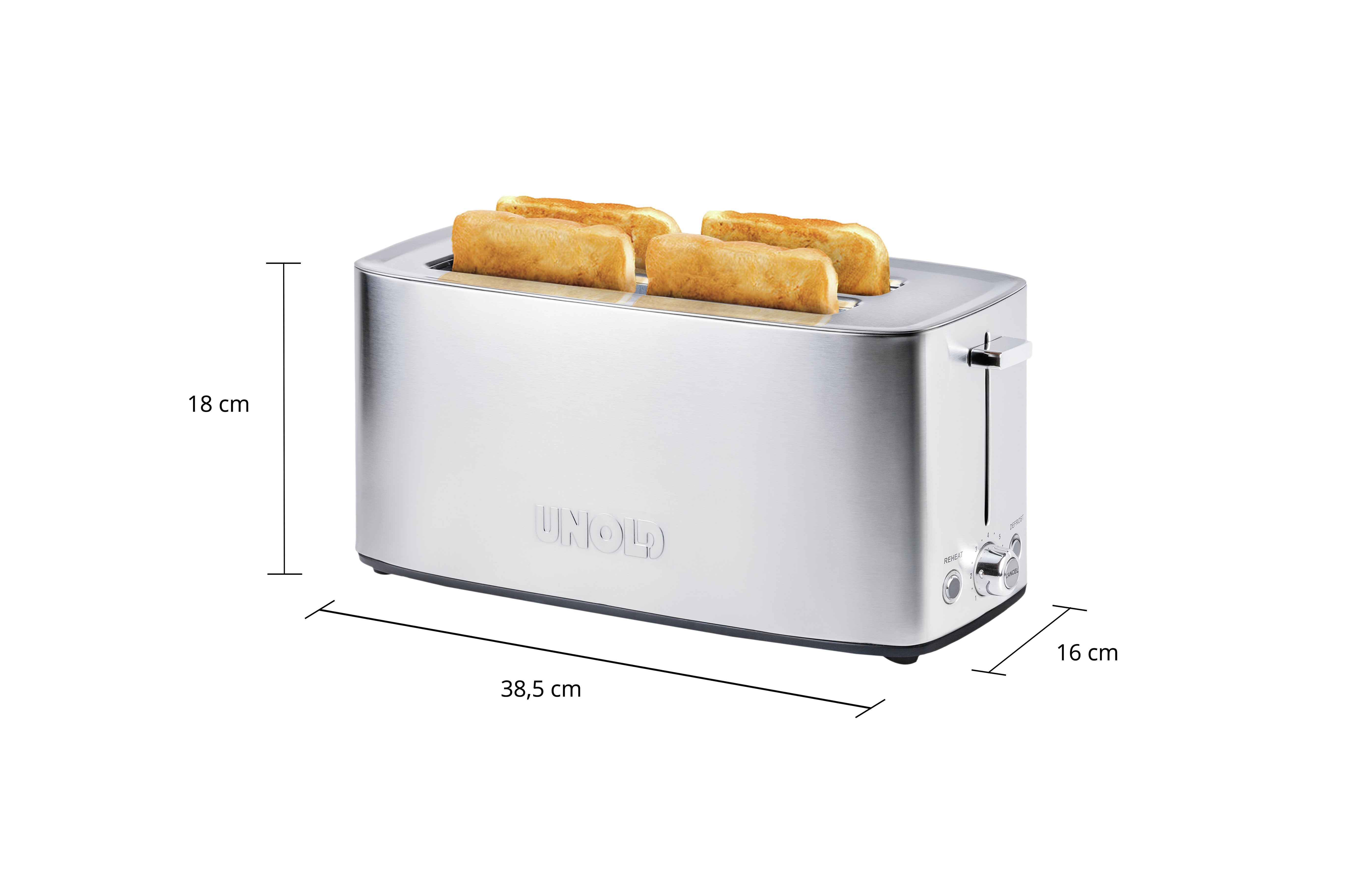 EAN 4011689382666 - Unold Toaster Tom 38266 7 4 rebanada(s) 1200 W Acero inoxidable imagen 11