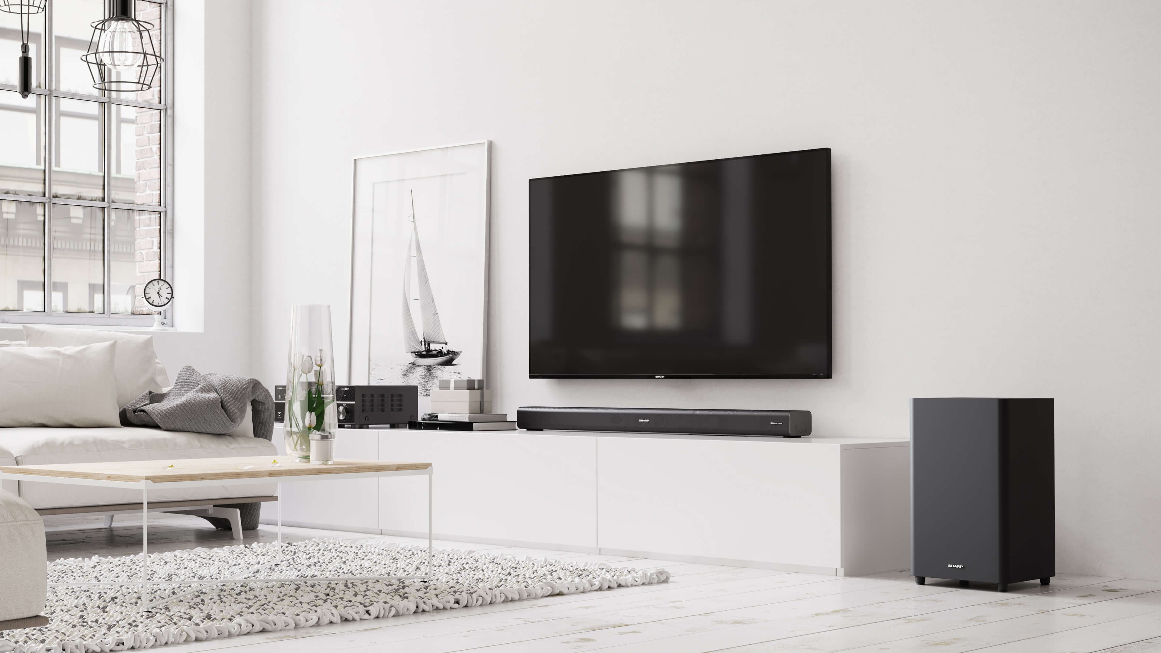 Barra De Sonido 3.1 Con Subwoofer Inalámbrico Ht-Sbw460 Negro Sharp Sharp Ht-Sbw460 Soundbar 3.1 Dolby Atmos&Nbsp 440 W - Hdmi Arc-Cec-Bt&Nbsp Con Subwoofer Inalámbrico Negro