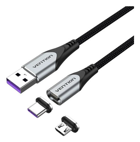 EAN 6922794752764 - Vention CQNHD cable USB USB 2.0 0,5 m USB A USB C/Micro-USB B 0,48 Gbit/s Negro imagen 1