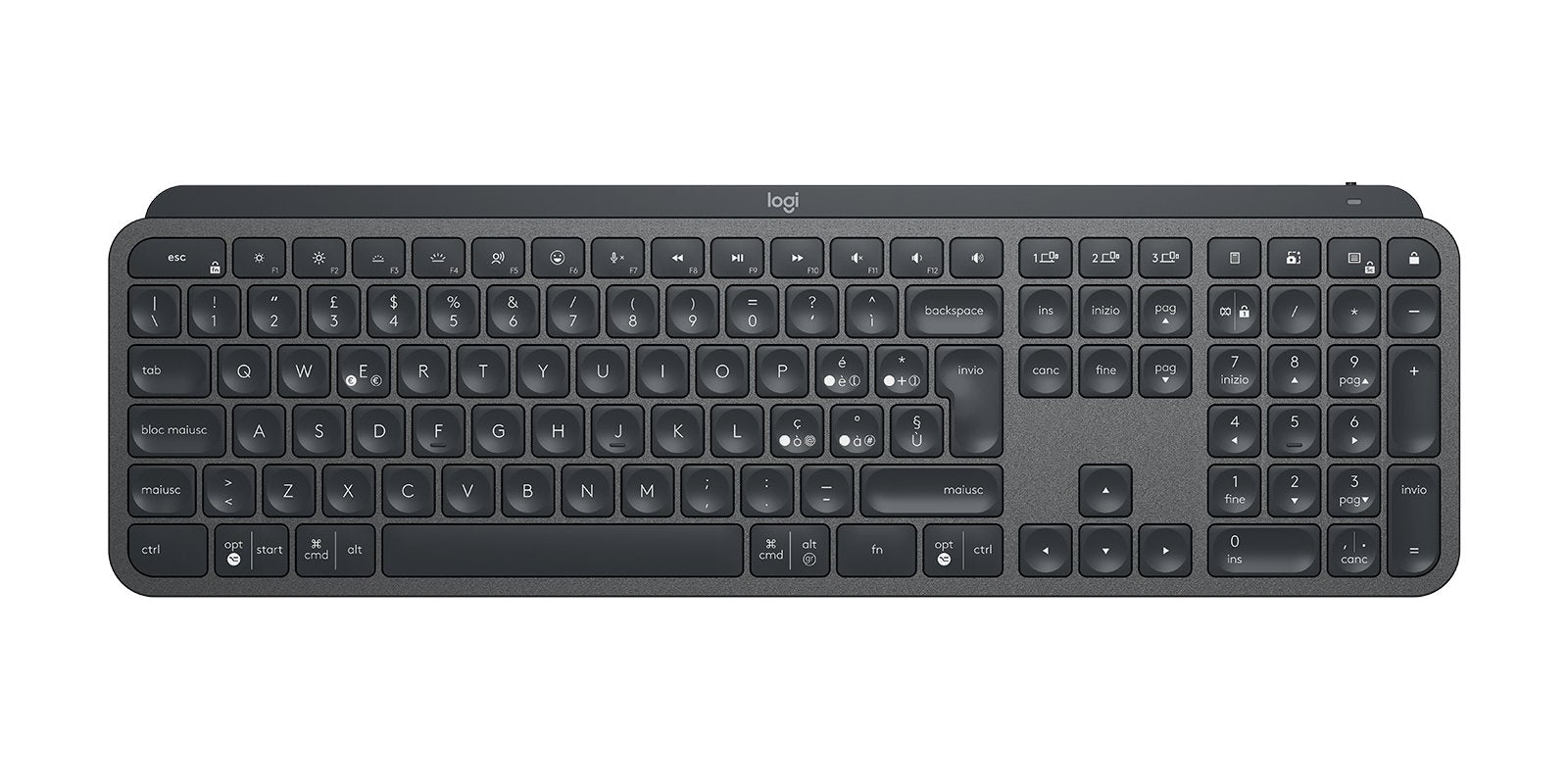 Teclado Italiano Logitech Mx Keys For Business Bluetooth Grafito