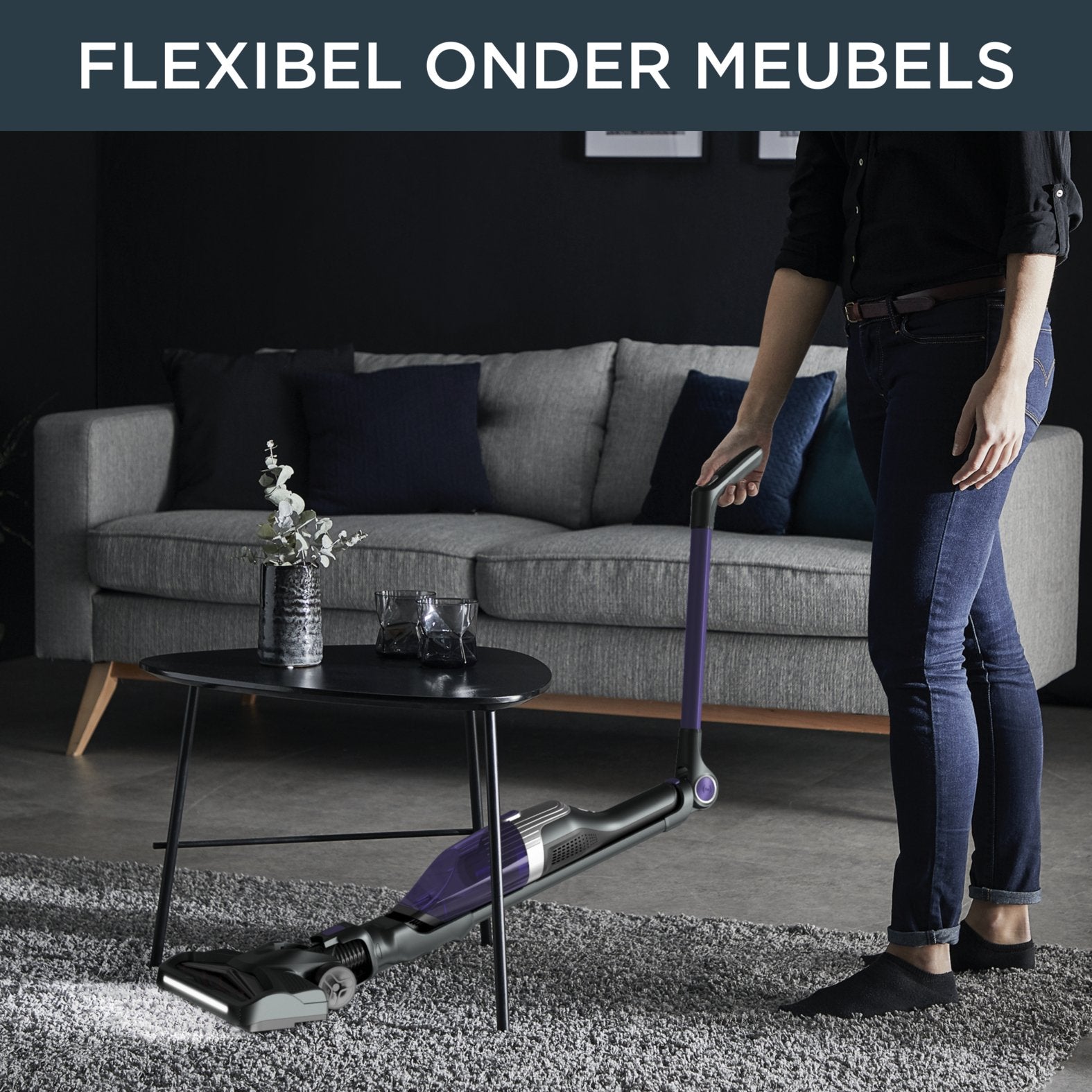 Aspirador  Rowenta Xtrem Compact 2-En-1 Rh1238 Negro/Morado