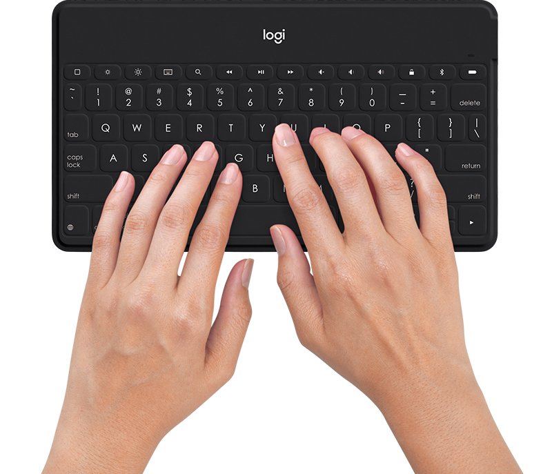 Logitech Keys-To-Go - Tastatur - Cablelos - Azultooth - Pan-Nordic - Schwarz