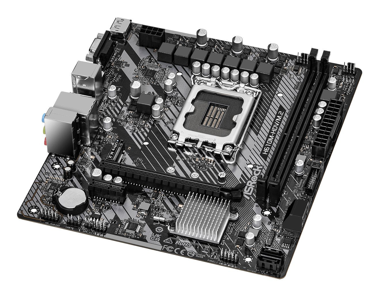 Placa Base Asrock 1700 H610m-Hdv/M.2 R2.0 M-Atx 2xddr4 4xsata6 2xusb 3.2 4xusb 2.0
