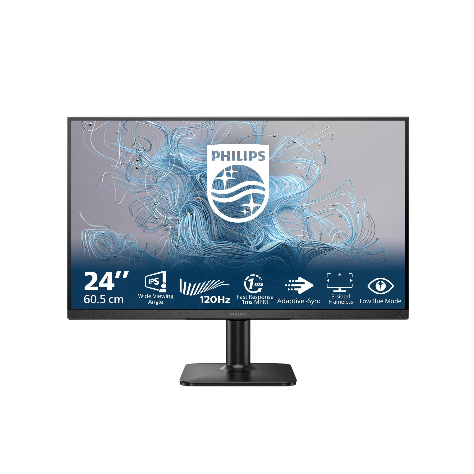 Monitor  Philips 23.8" 24e2n1110 1920x1080 120hz Ips Flat Fixed Base Tilt Adaptivesync Hdmix1 Vgax1 Bri 300cd M2