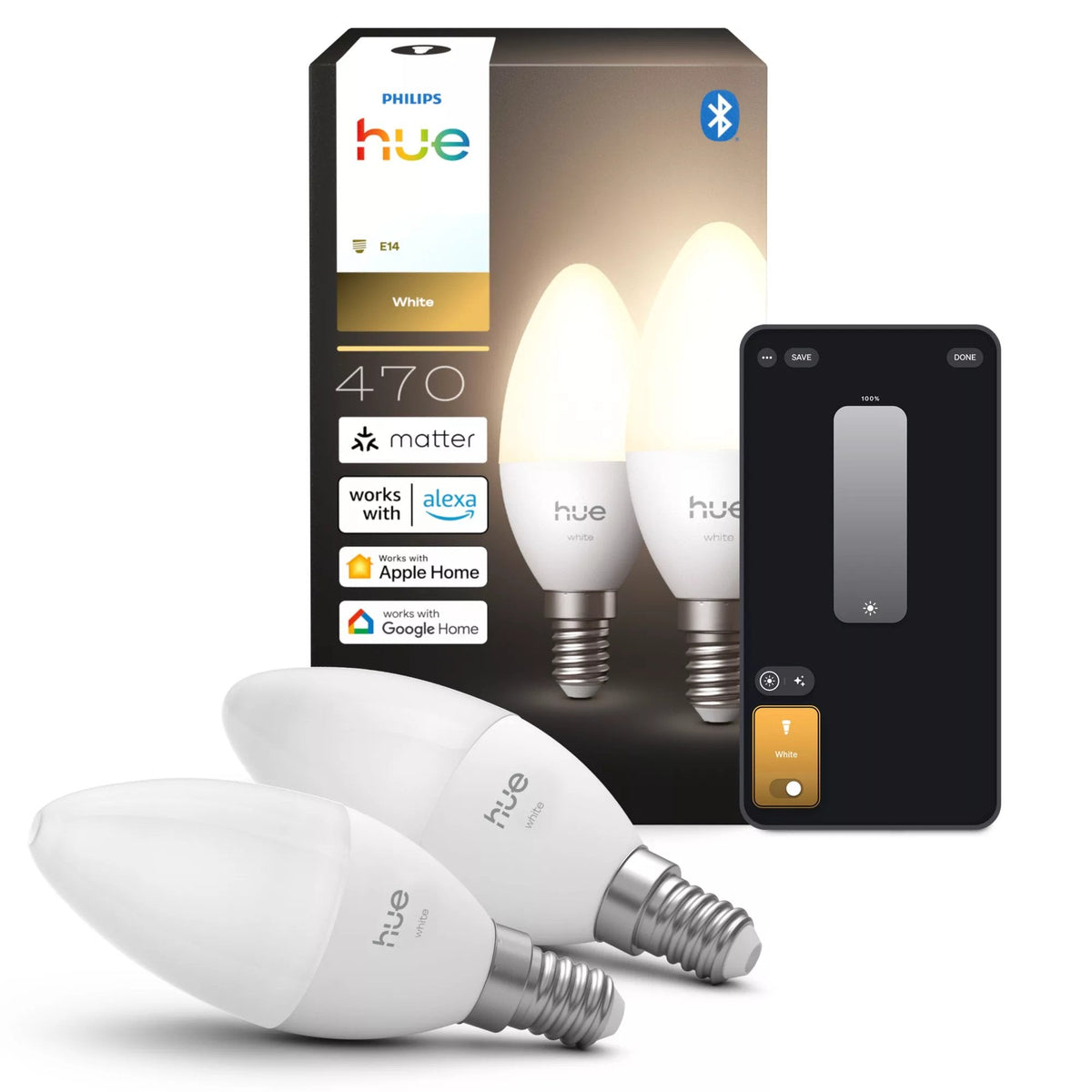 Signify Hue W B39 E14 Led Blanco Cálido Regulable Doppelpack