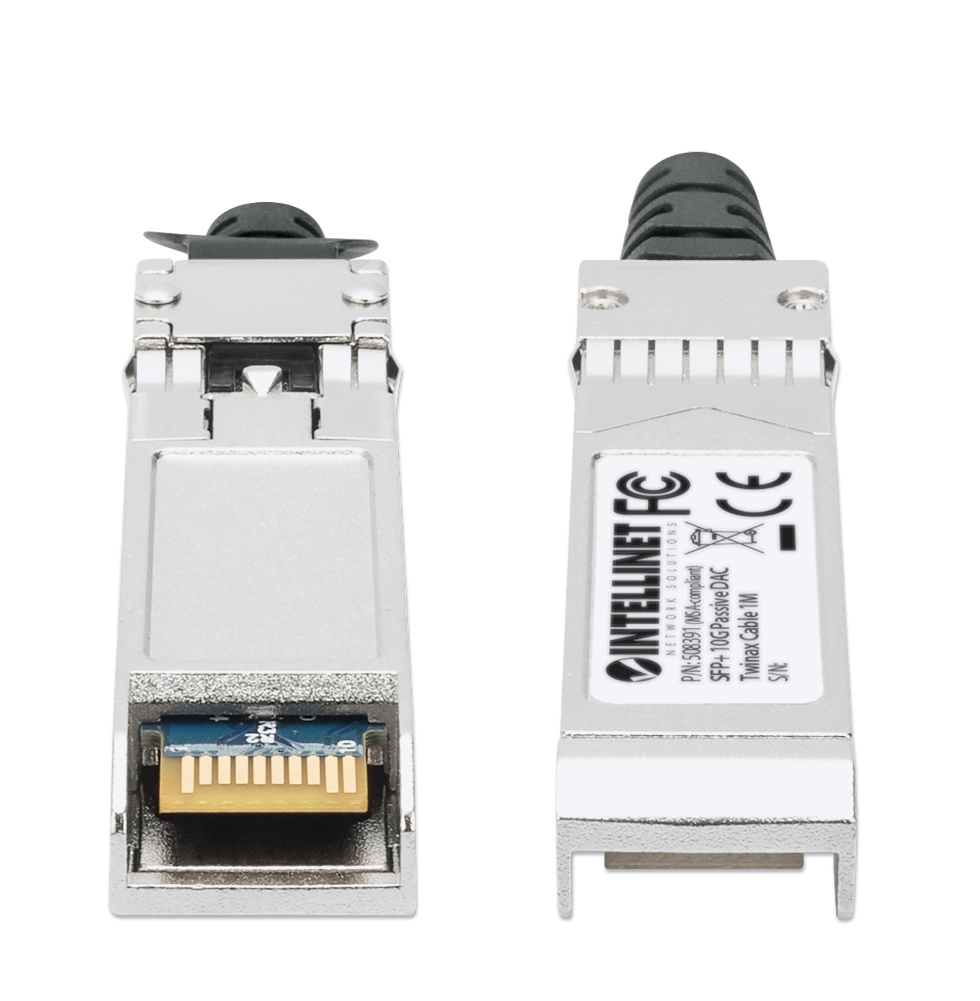 EAN 0766623508391 - Intellinet 508391 Cable de fibra óptica e InfiniBand 1 m SFP+ Negro, Plata imagen 3