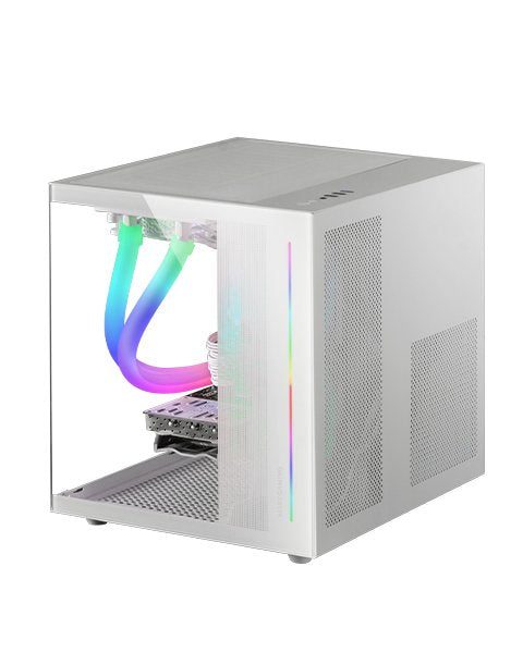 Caja Gaming Minitorre Mars Gaming Mc-View Blanca