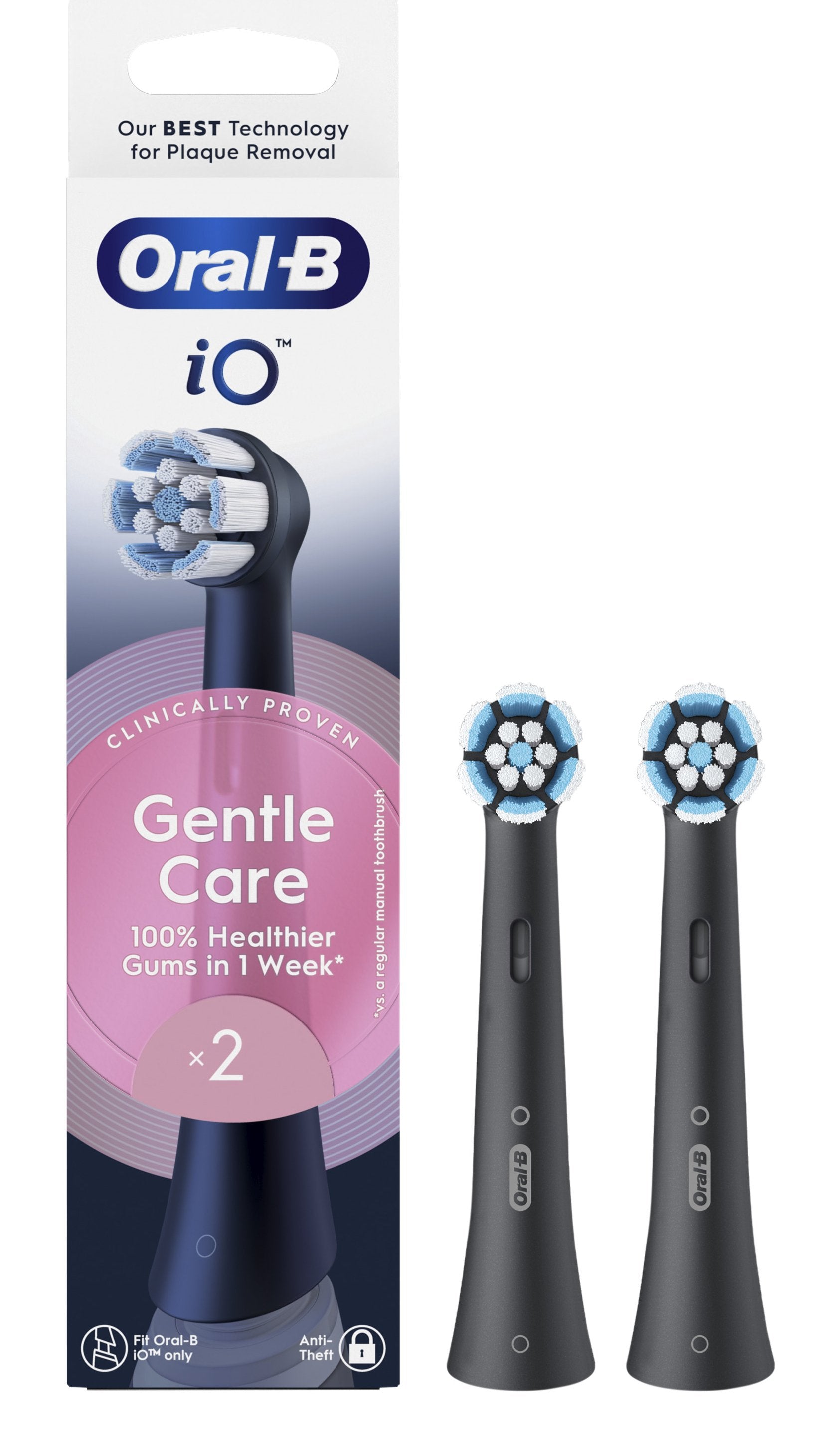 Oral-B Io Sanfte Reinigung 2er AufsteckbRsten Schwarz