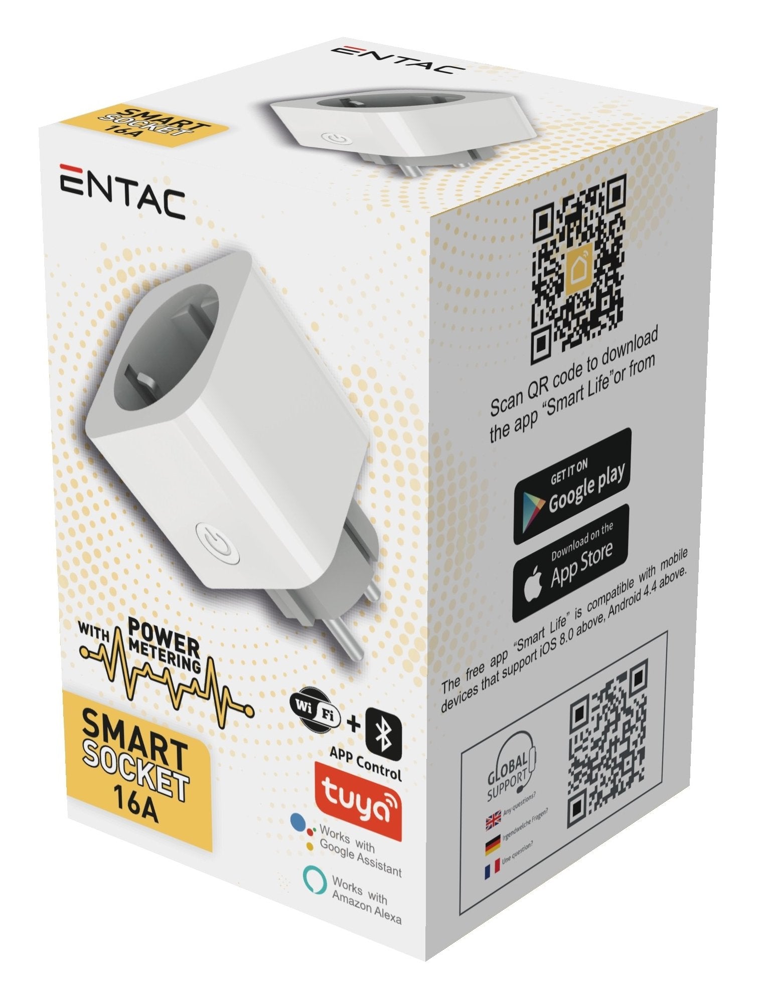 Entac Wifi Meckdosenadaptador Con Leimungsmesser Blanco