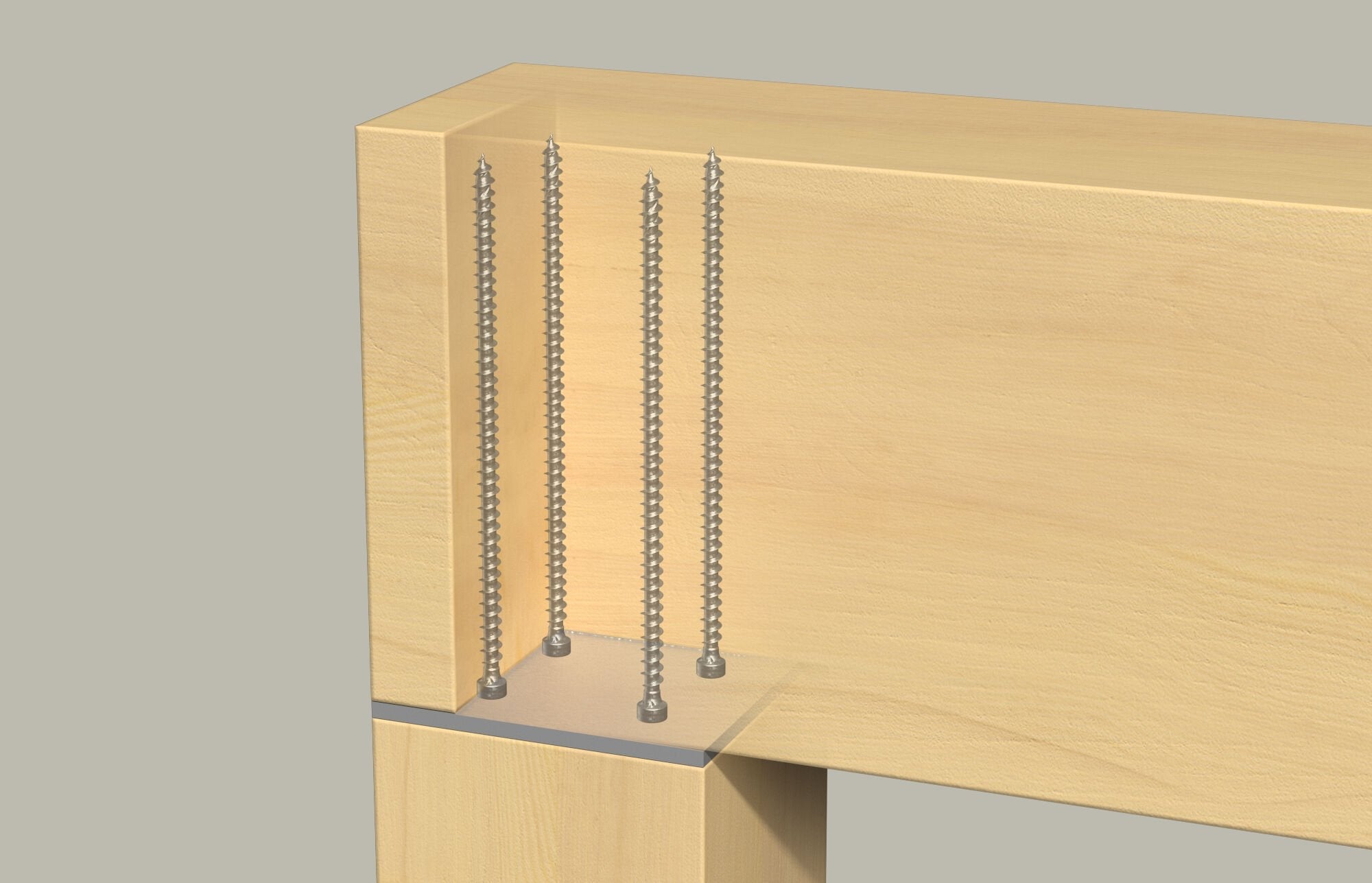 Tornillo De Construcción Para Madera Fischer Powerfull Ii 6,0x100 Zk Tx Vg 100 Piezas, Rosca Completa, Galvanizado 562954