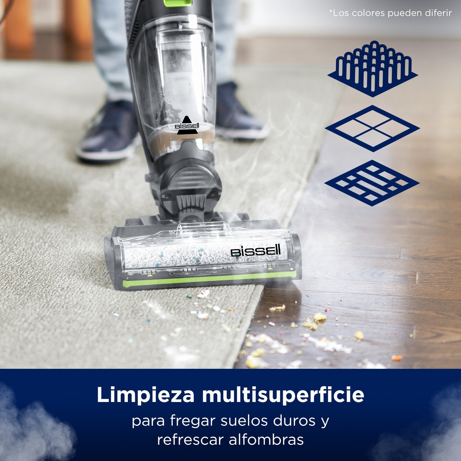 EAN 11120273311 - Bissell CrossWave HydroSteam PET Select Aspiradora vertical Corriente alterna Seca y húmeda Sin bolsa 0 L 1 imagen 6