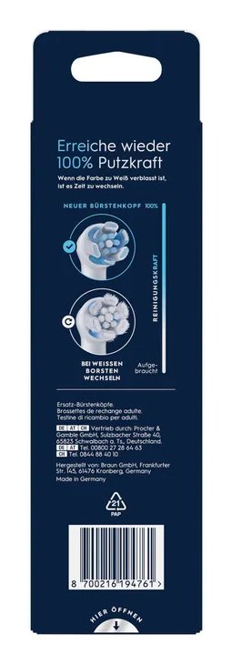 EAN 8700216194761 - Oral-B iO Ultimative Reinigung 6 pieza(s) Blanco imagen 3