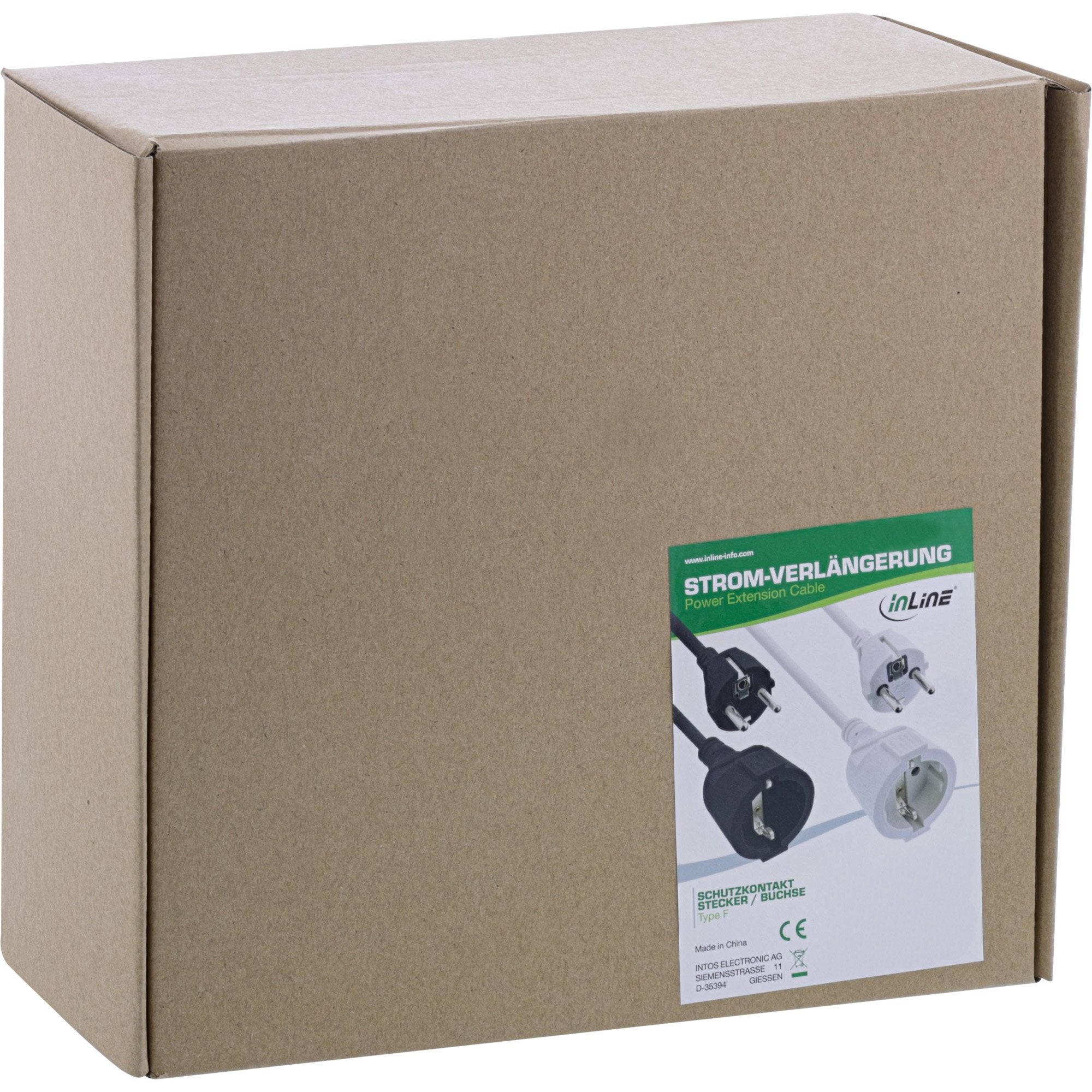 Inline® Power Cable De Extensión Type F Negro 10m