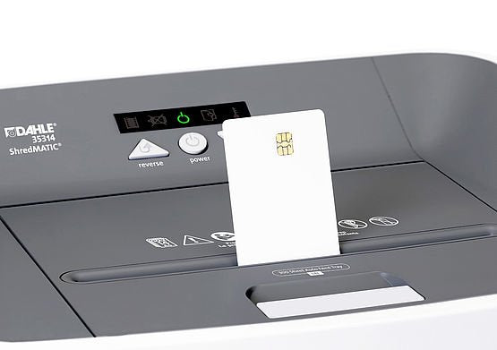 Destructora Dahle Automática Shredmatic 314 14-300 Hojas, Patículas 4x15 Mm, Nivel Seguridad P4, Entrada 220 Mm, 40 Litros. Dimens.642x432x355mm